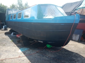 Voyager finished and waiting to go into canal